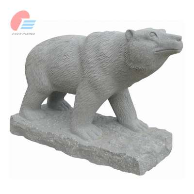 china grey granite Polar bear carving