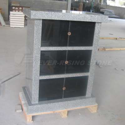 Custom 6 Niches Black Granite Columnbarrium