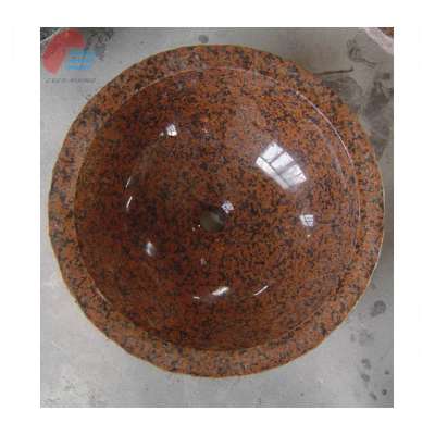 Tianshan Red Mountain Granite Pedestal Wash Basin